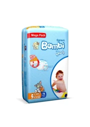 Sanita Bambi Tom &amp; Jerry Diapers Extra Large Size 5 12-22kg Mega Pack 74 Diapers