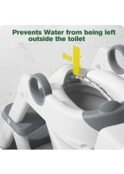 Rabb 1st Potty Training Seat Upgrade Toddler Toilet Seat for Kids Boys Girls 2 in 1 Potty Training Toilet Splash Guard AntiSlip Pad Step Stool