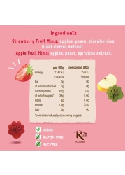 Bear Dino Paws Strawberry And Apple Pure Fruit Snacks 20g