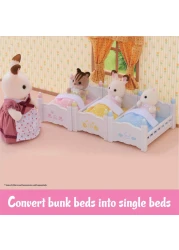 Calico Critters Triple Baby Bunk Beds Dollhouse Furniture Set for Ages 3