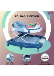 Lovely Baby 2 in 1 With Rocking Function Baby Walker BW LB 289, With Activity, Toys, Playing Tray, Safety Break - Safe, Functional, Baby Walker - Multifunctional, Portable, For Growing Ages - Blue