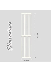 Baby Safe - Gate Extension 40cm Tall Metal Safety Gate - White