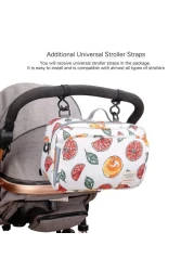 مجموعة أدوات تغيير حفاضات الأطفال من Little Story - أبيض فاكهي