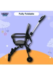 Lovely Baby Light Weight Traveller Stroller For Kids LB 717 - Grey