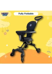 Lovely Baby Light Weight Traveller Stroller For Kids LB 717 - Black