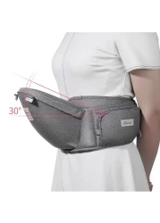Sunveno Baby Carrier with Infant Hip Seat - Grey