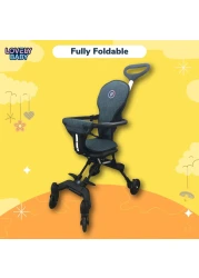 Lovely Baby Light Weight Traveller Stroller For Kids LB 717 - Blue