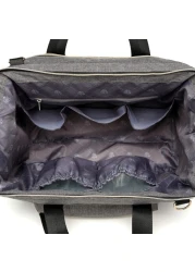 Little Story Zera Mom Dad Diaper Bag - Grey