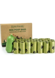 Dog Poop Bags Pet Supplies for Dogs 20 Rolls, 300pcs, including 1 Green Adjustable Dispenser. Extra Thick and Strong, 100% Leak Proof, Biodegradable Waste Bag
