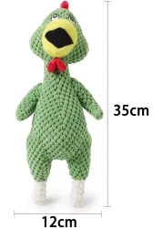 Plush Pet Singing Hens Dog Toy Multicolor - 3pc