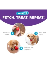 Outward Hound Foodies Carrot Strawberry TreatDispensing Dog Chew Toy Pink