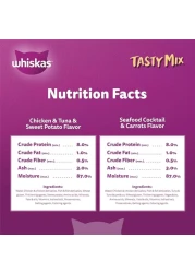 Whiskas Tasty Mix of Land and Sea Collection in Gravy Food for Cats, 2 to 12 Months, 70g Pack of 12