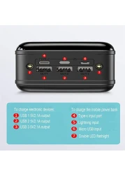 Power Bank 50000mAh Fast Charging with LED Display, High-Capacity Portable Charger, 3 USB Outputs &amp; Flashlight, Compatible with iPhone, Samsung, Xiaomi, Huawei, Tablets &amp; More

