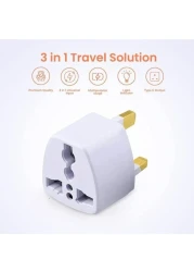 Generic 3 Pieces Universal Universal AU US EU Socket To UK AC Power Plug Travel Adapter Outlet Converter
