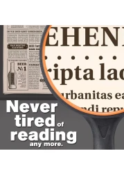 Dicfeos Magnifying Glass 10X Handheld Reading Magnifier with Cleaning Cloth100MM Large Magnifying Lens with NonSlip Soft Handle for Seniors Book Newspaper Reading and Kids Nature Hobby Exploration