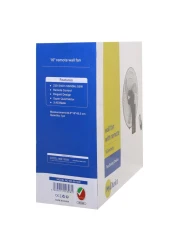 MyChoice Wall Fan with Remote MF-981WR Black 16inch 55W