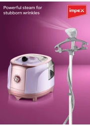 Impex Steamer for Clothes, Powerful Standing Garment Steamer,2.3 Liter Water Tank For 70 Mins Continuous Steaming,38sec Fast Heat-up, Perfect for Commercial &amp; Household 2.3 L 1950 W GSM 6013