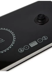 Generic Electric Kettle With Tea Pot 8008, Black/Silver/Clear