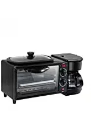 Saachi Electric 3 in 1 Breakfast Making Machine Multifunction Drip Coffee Maker Household Bread Pizza Frying pan Toaster 220V