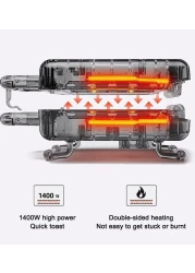 Yeasha,Sandwich Toaster Toastie Maker Nonstick Double Side Hot Plates