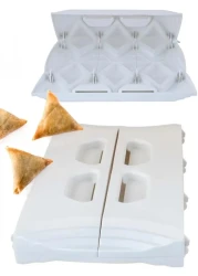 أداة صنع السمبوسة، 6 قوالب خبز السمبوسة لصنع السمبوسة بسرعة وسهولة، قالب زلابية غير لاصق لتحضير المعجنات والوجبات الخفيفة والمقبلات المثالية