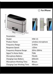 Dual Lavalier Microphone Suitable for Iphone Tablet Laptop Mobile Smartphone Plug Play Mic For Video Recording Interview Youtube Vlogging 20m Range