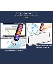 Translation Pen Scanner Text to Speech Device OCR Digital Pen Reader Exam Reading Pen for StudentsDyslexia Wireless Language Translator for Travelers International Business Personnel WHITE