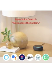 Switchbot Curtain Smart Electric Motor, Wireless App Or Automate Timer Control, Add Hub Mini/Plus Compatible With Alexa, Google Home, Homepod, Ifttt (U-Rail)