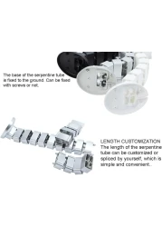 DKURVE&reg; Cable Snake Square Office Meeting Table Working PC Desk Cable Organizer Wire Management Floor Cable Management Kit Height Adjustable Desk Quad Entry Wire Organizer 80 CM (White)