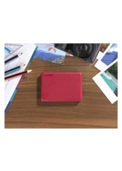 Toshiba Canvio Advance Portable External Hard Disk Drive 2TB Red