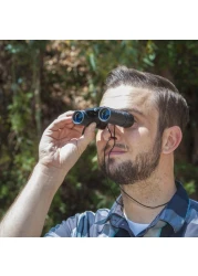 BARSKA Lucid View 10x25 Compact Binoculars Blue Lens