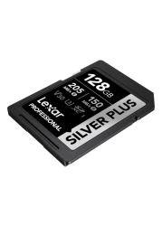 ليكسار بروفيشنال سيلفر بلس SDXC UHS-I بطاقة الذاكرة LSDSIPL128G-BNNNG - رمادي 128 غيغا