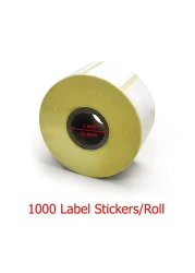 OSCAR Sticker Label 38x25 mm for Barcode Label Printer Direct Thermal &amp; Thermal Transfer 1000 Labels per Roll Detail Size 38.1 x 25.4 mm 1 Inch Core (5 Rolls)