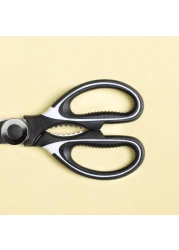 Royalford 3-In-1 Kitchen Scissor- Rf10498 Includes Scissors, Perfect For Cutting Fish, Meat, Etc Dishwasher-Safe And Includes A Blade Protection Cover Black And Silver