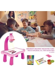 Child Smart Projector Table &ndash; Educational Drawing Playset for Toddlers, Interactive Toy for Kids Age 3+ Fun Learning Projector Toy for Boys &amp; Girls