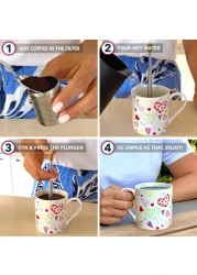 FinalPress Original Coffee Tea Maker Portable Stainless Steel Micro French Press Patented 3in1 Technology for Hot Iced Cold Brew Perfect for Home Camping Travel UPGRADED V2