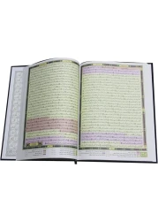 مصحف القيامة بغلاف مخملي - مصحف القيامة مع التقسيم الموضوعي لآيات القرآن الكريم جوامع القيام قرآن كبير الحجم 25×35سم 122 صفحة. (وردي)