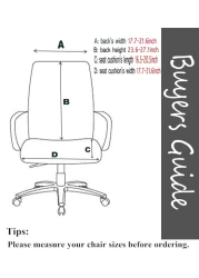 Deisy Dee Computer Office Chair Covers for Stretch Rotating Mid Back Chair Slipcovers Cover ONLY Chair Covers C162 Black
