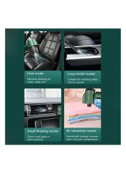 مكنسة كهربائية للسيارة، مكنسة كهربائية محمولة لاسلكية ومنفضة هواء، خفيفة الوزن للغاية وقابلة للطي، شفط نفخ 3 في 1، شحن USB، استخدام عالي الطاقة، مكنسة كهربائية محمولة