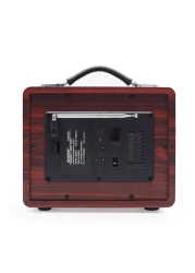 Portable Radio FM AM SW Retro Kitchen Stereo Multiple Power Supply Powerful Functional Audio Bluetooth Radio Support TF Card USB Disk Speaker Playback for Outdoor Indoor