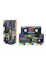 V8 Bluetooth Speaker, Dual Speakers, High Power Subwoofer, Black