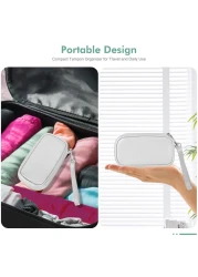 Cute Tampon Storage Bag Tampon Holder for Purse Tampon Organizer Bag with Handle PU Leather Tampon Pouch Small Case for Feminine Products with Zipper Period Bags for Teen Girls Women