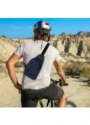 Small Sling Bag Crossbody Chest Shoulder Water Resistant Purse One Strap Travel Bag for Men Women With Earphone Hole