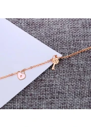 Aiwanto Anklet for Women's Rose Gold Ankle Chain