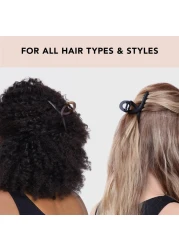 KitschLarge Hair Clips for Women Jumbo Loop Hair Claw Clips for Thick Hair Big Hair Clip Claw Clip for Teen Girls Stylish Banana Clip Hair Styling Accessories 2pc TortoiseBlack