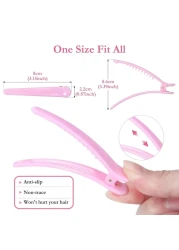 Hair Clips for Styling, Sublaga 12 Pcs Non-Slip Colorful Plastic Duckbill Alligator Hair Barrettes Pins for Women, Baby Kids and Girls, 3.5" (12pcs Solid color)