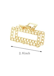 Aiwanto 3pcs Gold Metal Different Design Fashion Hair Clamp Barretes Hair Accessories for Ladies