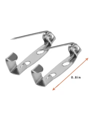 100pcs Brooch Badge Make Latch Findings DIY Tool Back Safety Catch Bar Pin 20 Mm