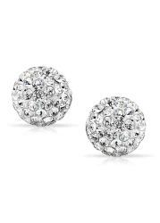 RUBYCA Pave Czech Crystal Disco Ball Clay Beads fit Shamballa Jewelry 20pcs 12mm White Clear