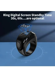 Smart Tasbih Zikr Ring, Rechargeable Zikr Ring, Ring Count Reminder, Muslim Prayer Timing Reminder, LED Display, Tasbih Counter